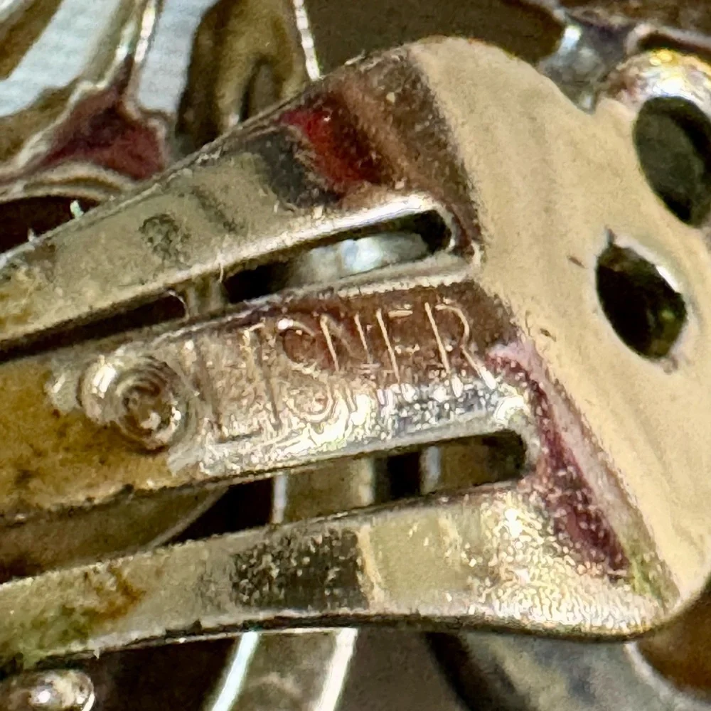 Vintage Lisner 1960’s Gray Moonstone and Silver Women's Clip on Earrings - Picture 8 of 9